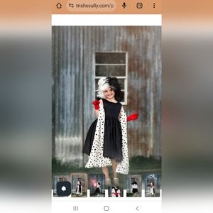 Size 6 Girls Trish Scully Dalmatian Queen costume